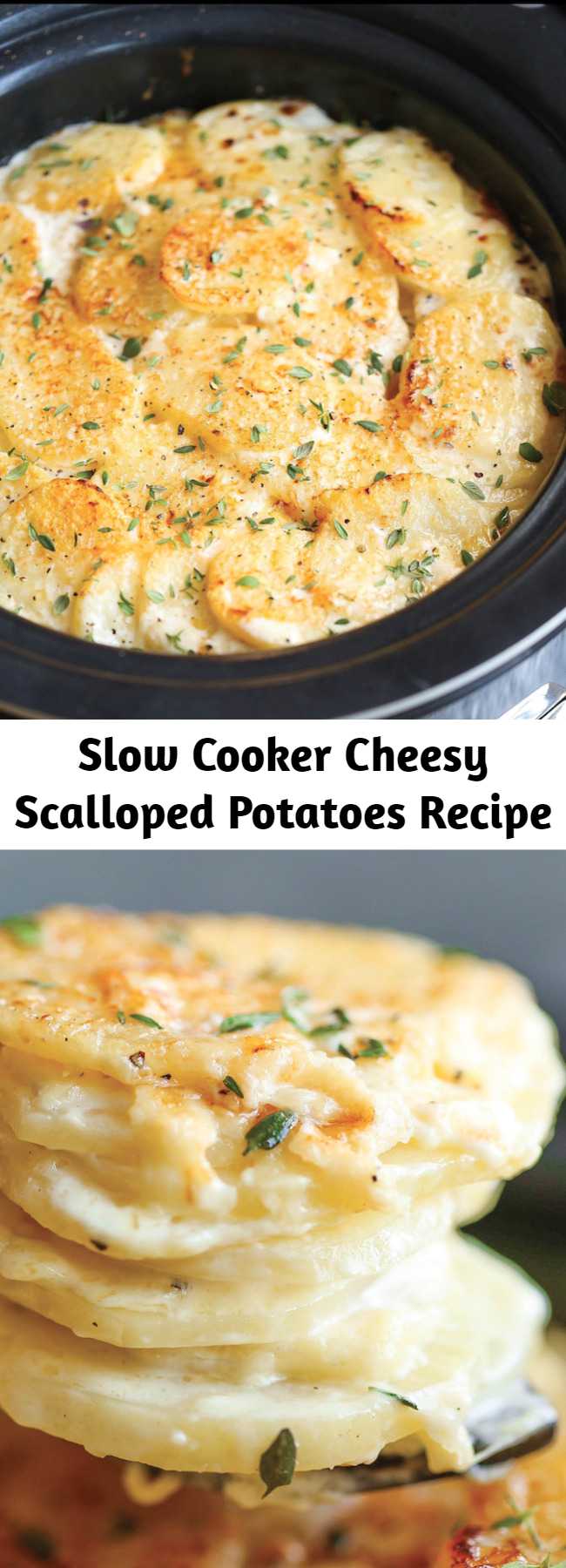 Slow Cooker Cheesy Scalloped Potatoes Recipe – Elen Kitchen