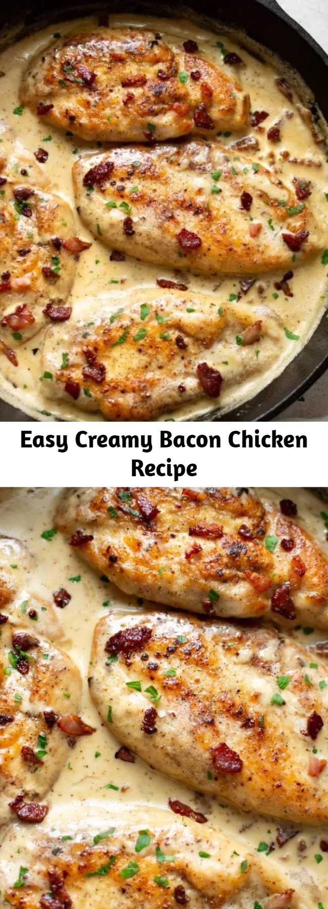 Easy Creamy Bacon Chicken Recipe Elen Kitchen 1178